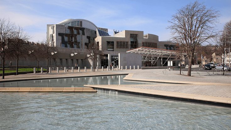 Scottish Parliament Building in Edinburgh